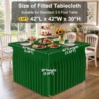 Spandex Elastic Fitted Table Cloth Skirt for 4FT Square Table, alternate view 3