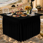 Spandex Elastic Fitted Table Cloth Skirt for 5FT Square Table, alternate view 2