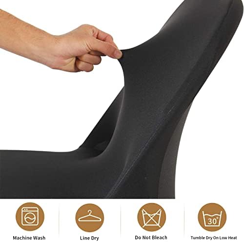 Spandex Folding Chair Covers, Black Folding Chair Slipcovers 20 PCS, Universal Fitted Chair Slipcovers for, alternate view 3
