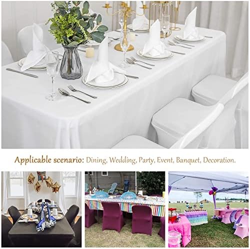 Spandex Folding Chair Covers, Black Folding Chair Slipcovers 6 PCS, Universal Fitted Chair Slipcovers for, alternate view 7