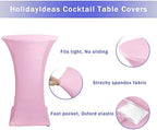 Spandex Light Pink Cocktail Table Covers for 30-32 Inch High Top Pub 2 Pack, alternate view 5