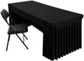 Spandex Open Back Tablecloth, Elastic Fitted Stretch Tablecloth for 4FT Rectangle Tables, Waterproof Washable