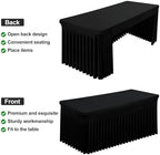 Spandex Open Back Tablecloth, Elastic Fitted Stretch Tablecloth for 4FT Rectangle Tables, Waterproof Washable, alternate view