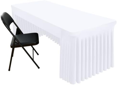 Spandex Open Back Tablecloth, Elastic Fitted Stretch Tablecloth for 4FT Rectangle Tables, Waterproof Washable