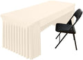 Spandex Open Back Tablecloth, Elastic Fitted Stretch Tablecloth for 5FT Rectangle Tables, Waterproof Washable