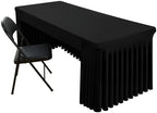 Spandex Open Back Tablecloth, Elastic Fitted Stretch Tablecloth for 5FT Rectangle Tables, Waterproof Washable