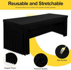 Spandex Open Back Tablecloth, Elastic Fitted Stretch Tablecloth for 6FT Rectangle Tables, Waterproof Washable, alternate view