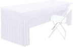 Spandex Open Back Tablecloth, Elastic Fitted Stretch Tablecloth for 6FT Rectangle Tables, Waterproof Washable