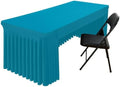 Spandex Open Back Tablecloth, Elastic Fitted Stretch Tablecloth for 6FT Rectangle Tables, Waterproof Washable