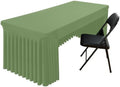 Spandex Open Back Tablecloth, Elastic Fitted Stretch Tablecloth for 6FT Rectangle Tables, Waterproof Washable