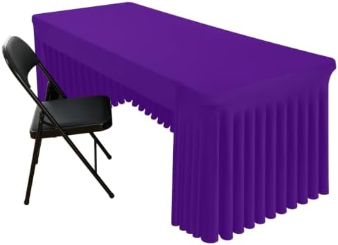 Spandex Open Back Tablecloth, Elastic Fitted Stretch Tablecloth for 6FT Rectangle Tables, Waterproof Washable