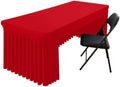 Spandex Open Back Tablecloth, Elastic Fitted Stretch Tablecloth for 6FT Rectangle Tables, Waterproof Washable