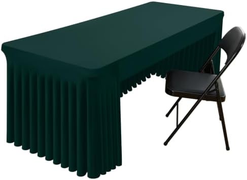 Spandex Open Back Tablecloth, Elastic Fitted Stretch Tablecloth for 6FT Rectangle Tables, Waterproof Washable