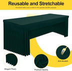 Spandex Open Back Tablecloth, Elastic Fitted Stretch Tablecloth for 6FT Rectangle Tables, Waterproof Washable, alternate view