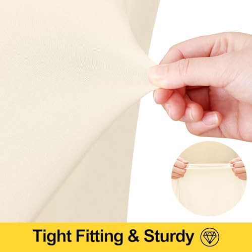 Spandex Open Back Tablecloth, Elastic Fitted Stretch Tablecloth for 8FT Rectangle Tables, Waterproof Washable, alternate view