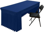 Spandex Open Back Tablecloth, Elastic Fitted Stretch Tablecloth for 8FT Rectangle Tables, Waterproof Washable