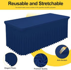 Spandex Tablecloth 6 Pack, Elastic Fitted Stretch Tablecloth for 8FT Rectangle Tables, Waterproof Washable Table, alternate