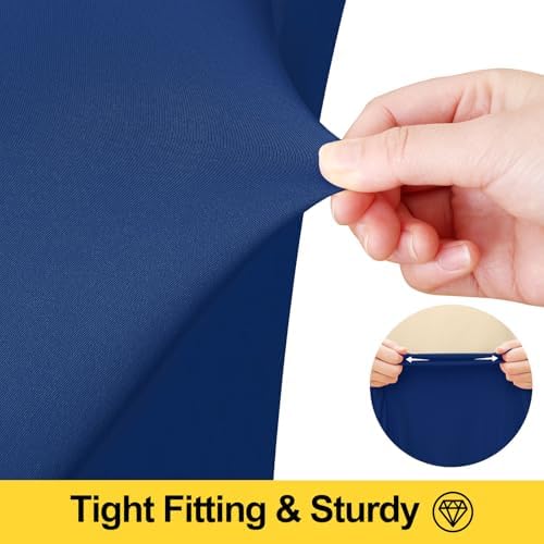 Spandex Tablecloth 6 Pack, Elastic Fitted Stretch Tablecloth for 8FT Rectangle Tables, Waterproof Washable Table, alternate