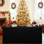 Spandex Tablecloth 6 Pack, Elastic Fitted Stretch Tablecloth for 8FT Rectangle Tables, Waterproof Washable Table, alternate