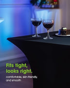 Spandex Tablecloth 6ft 12 Pack Black, alternate view 2