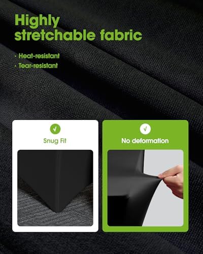 Spandex Tablecloth 6ft 12 Pack Black, alternate view 3