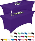 Spandex Tablecloth 6ft 2 Pack Purple