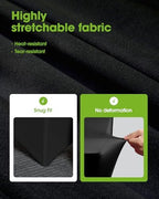 Spandex Tablecloth 6ft 4 Pack Black in Black, alternate view 3