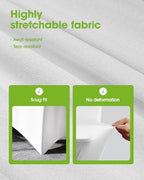 Spandex Tablecloth 6ft 4 Pack White in White, alternate view 3