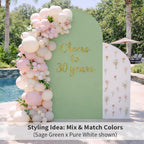 Spandex Wedding Arch Stand Cover, 6FT+7.2FT (Set of 2), Round Top Elastic Backdrop Cover for Bridal Shower, alternate view 4