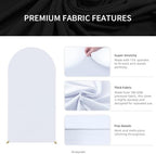 Spandex Wedding Arch Stand Cover - 6FT Round Top Elastic Backdrop Cover for Bridal Shower, Birthday, Baby Shower, alternate