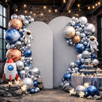 Spandex Wedding Arch Stand Cover & Round Top Arch Cover - 4FT Elastic Backdrop Cover for Bridal Showers, alternate view 3