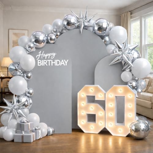 Spandex Wedding Arch Stand Cover & Round Top Arch Cover - 4FT Elastic Backdrop Cover for Bridal Showers, alternate view 4