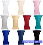 Spandex White Cocktail Table Covers for 30-32 Inch High Top Pub 10 Pack, alternate view 6