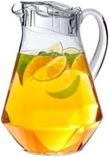 Sparkly - Plastic Pitcher (64 oz, 2 Quart), Clear Water Pitcher with Lid, Fridge Jug, BPA-Free, Shatter-Proof