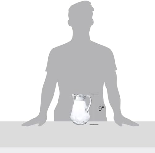 Sparkly - Plastic Pitcher (64 oz, 2 Quart), Clear Water Pitcher with Lid, Fridge Jug, BPA-Free, Shatter-Proof, alternate view