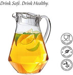 Sparkly - Plastic Pitcher (64 oz, 2 Quart), Clear Water Pitcher with Lid, Fridge Jug, BPA-Free, Shatter-Proof, alternate view