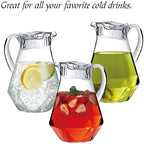 Sparkly - Plastic Pitcher (64 oz, 2 Quart), Clear Water Pitcher with Lid, Fridge Jug, BPA-Free, Shatter-Proof, alternate view