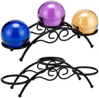 Sphere Holder Crystal Stands for Display, 3 Balls Stand, 7 Inch in Black