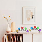 Sphere Holder Crystal Stands for Display, 5 Balls Stand, 10.6 Inch in Black, alternate view 5