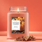 Spiced Pumpkin, Fall Scented Candle, 22oz Large Jar with up to 150 Hour Burn Time, Giftable (Pack of 4), alternate view 4