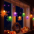 Spider String Lights Outdoor, 25 Mini Curtain String Lights with 10 Colorful Spider Lights, 7Ft Decoration Light