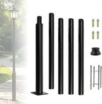 Split Street Light Pole with Ground Cage Outdoor, 16ft 114+76mm