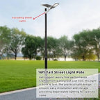 Split Street Light Pole with Ground Cage Outdoor, 16ft 114+76mm, alternate view 2
