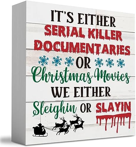 Spooky Horror Christmas Decor Funny Christmas Office Home Desk Shelf Decor, Primitive Christmas Decor, Christmas