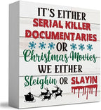 Spooky Horror Christmas Decor Funny Christmas Office Home Desk Shelf Decor, Primitive Christmas Decor, Christmas