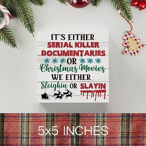 Spooky Horror Christmas Decor Funny Christmas Office Home Desk Shelf Decor, Primitive Christmas Decor, Christmas, alternate