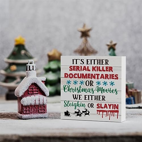 Spooky Horror Christmas Decor Funny Christmas Office Home Desk Shelf Decor, Primitive Christmas Decor, Christmas, alternate