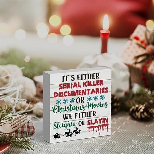 Spooky Horror Christmas Decor Funny Christmas Office Home Desk Shelf Decor, Primitive Christmas Decor, Christmas, alternate