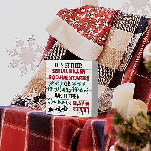 Spooky Horror Christmas Decor Funny Christmas Office Home Desk Shelf Decor, Primitive Christmas Decor, Christmas, alternate
