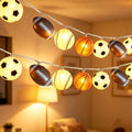 Sport Ball String Lights, 10FT 20LED Sport Fan Fairy Lights Decorations